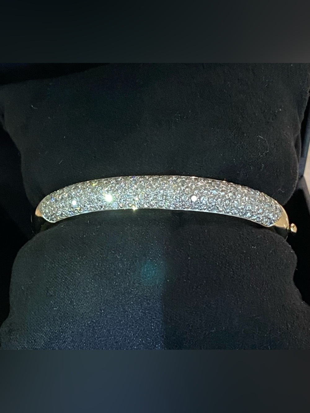 Diamond Bangle Bracelet with 4.62ctw of Diamonds and 14k Gold